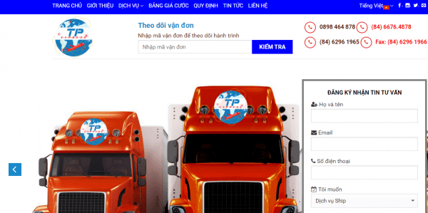 Khách hàng có thể cập nhật hành trình vận chuyển trên trang web chính thức của Tân Phát